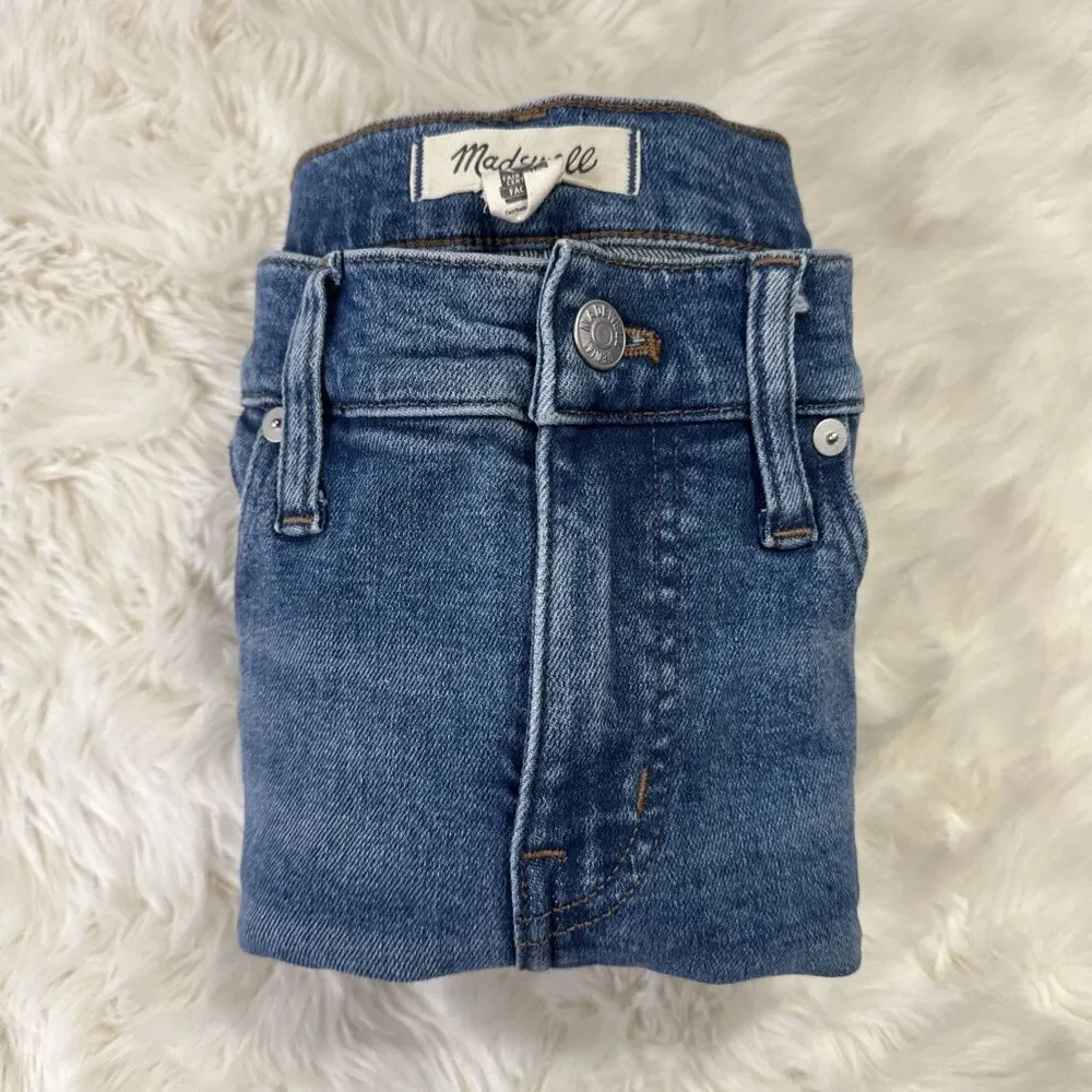 Madewell Kick Out Jeans 26 (26x27) Blue Denim High Mid Stretch Bootcut Womens